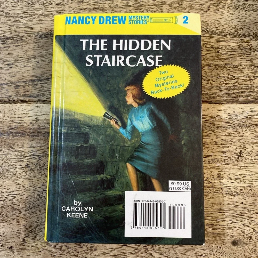 Book 1 & 2 Grosset Dunlap Nancy Drew The Secret Old Clock HC 1987 Carolyn Keene